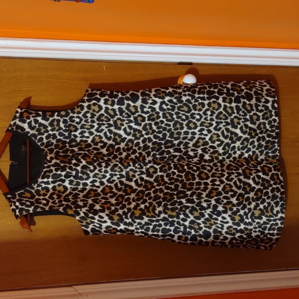 Jcrew leopard print sheath dress size 16